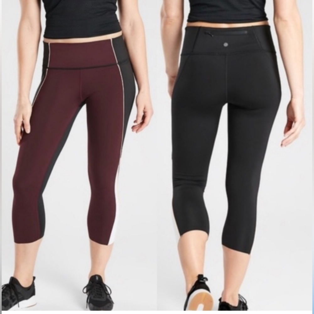Athleta Velocity color block Capri